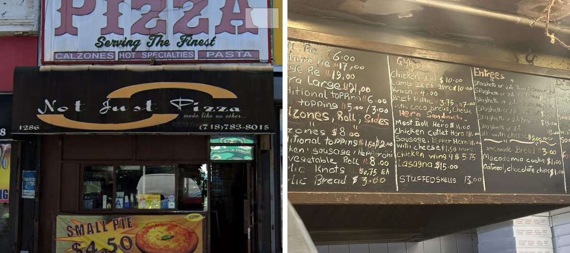 Not Just Pizza Menu
